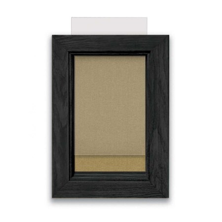 United Visual Products Indoor Enclosed Combo Board, 72"x36", Black Frame/Black Porcelain & Buff UVCB7236B-BLKPORC-BUFF